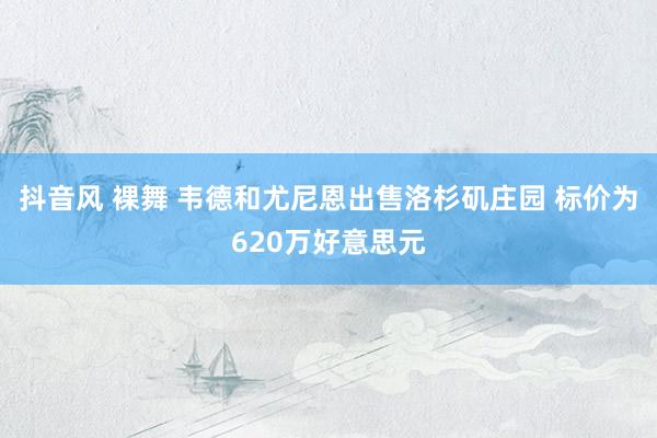 抖音风 裸舞 韦德和尤尼恩出售洛杉矶庄园 标价为620万好意思元