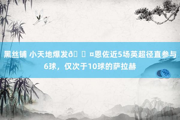 黑丝铺 小天地爆发😤恩佐近5场英超径直参与6球，仅次于10球的萨拉赫