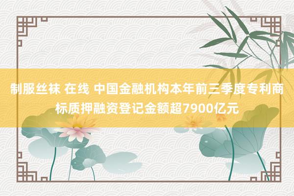 制服丝袜 在线 中国金融机构本年前三季度专利商标质押融资登记金额超7900亿元