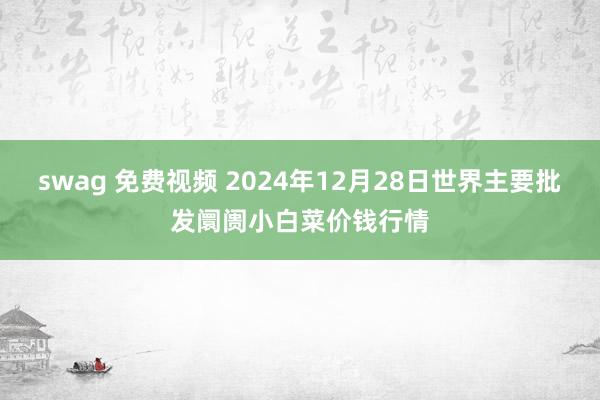 swag 免费视频 2024年12月28日世界主要批发阛阓小白菜价钱行情
