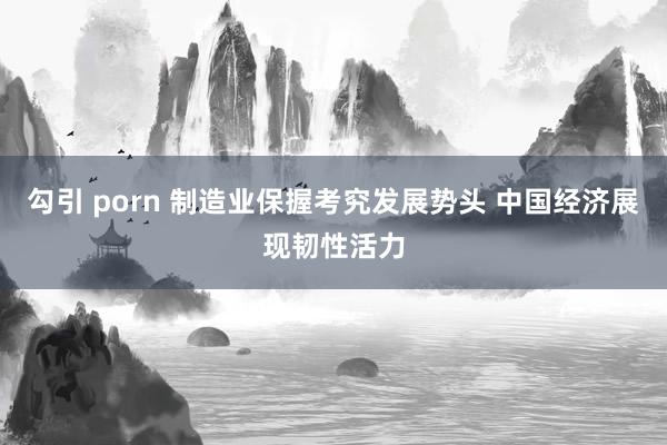 勾引 porn 制造业保握考究发展势头 中国经济展现韧性活力