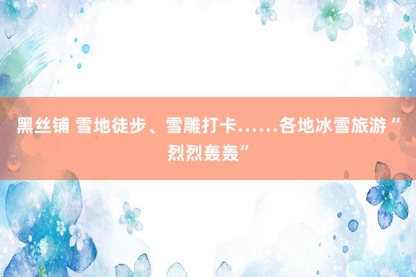 黑丝铺 雪地徒步、雪雕打卡……各地冰雪旅游“烈烈轰轰”