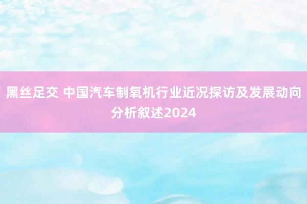 黑丝足交 中国汽车制氧机行业近况探访及发展动向分析叙述2024