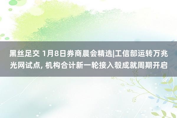 黑丝足交 1月8日券商晨会精选|工信部运转万兆光网试点， 机构合计新一轮接入彀成就周期开启
