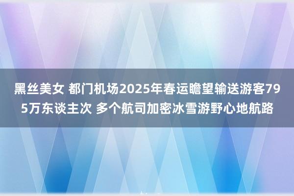 黑丝美女 都门机场2025年春运瞻望输送游客795万东谈主次 多个航司加密冰雪游野心地航路