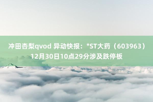 冲田杏梨qvod 异动快报：*ST大药（603963）12月30日10点29分涉及跌停板