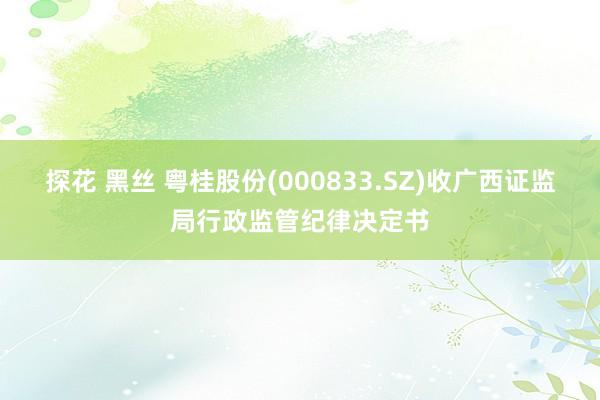 探花 黑丝 粤桂股份(000833.SZ)收广西证监局行政监管纪律决定书
