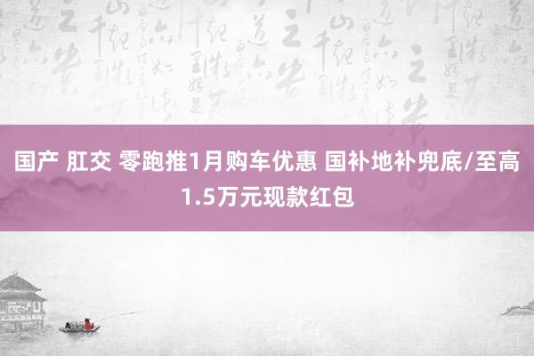 国产 肛交 零跑推1月购车优惠 国补地补兜底/至高1.5万元现款红包