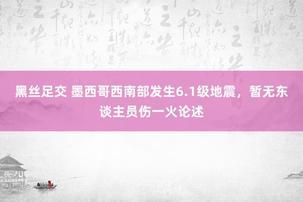 黑丝足交 墨西哥西南部发生6.1级地震，暂无东谈主员伤一火论述