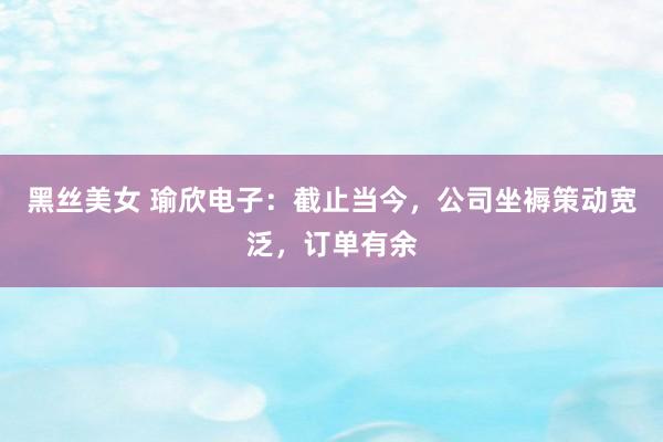 黑丝美女 瑜欣电子：截止当今，公司坐褥策动宽泛，订单有余